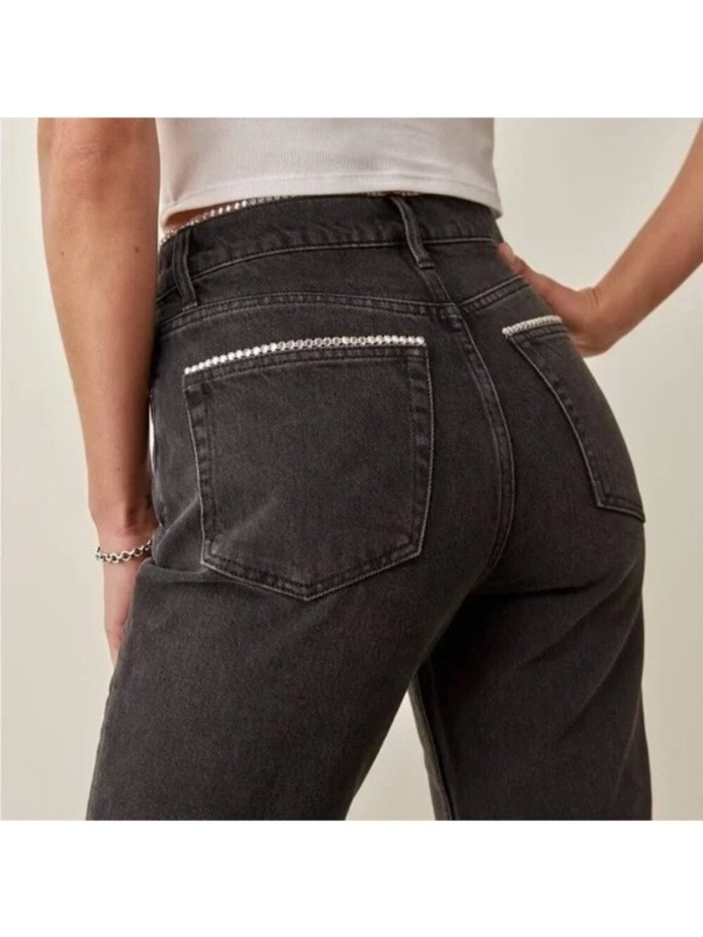 NWT Reformation Stardust High Rise Straight Jeans in Ventura Size 24 Button Fly